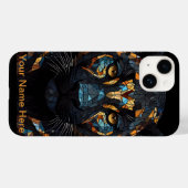 Mozaïek Leopard Glas in lood Portret Case-Mate iPhone Case (Achterkant (horizontaal))