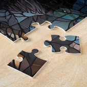 Mozaïek Leopard Majesteit Legpuzzel (Zijkant)