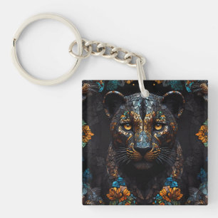 Mozaïek Leopard Majesteit Sleutelhanger