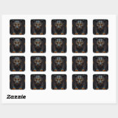 Mozaïek Leopard Majesteit Vierkante Sticker (Vel)