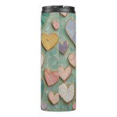 Mozaïek Liefde: Pastel Harten Thermosbeker (Achterkant)