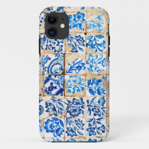 mozaïek lissabon - blauwe versiering portugal - o iPhone 11 hoesje