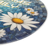 Mozaïek Madeliefjes Glas Snijplank (Hoek)
