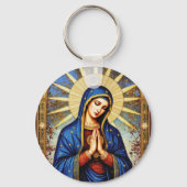Mozaïek Madonna Sleutelhanger (Voorkant)