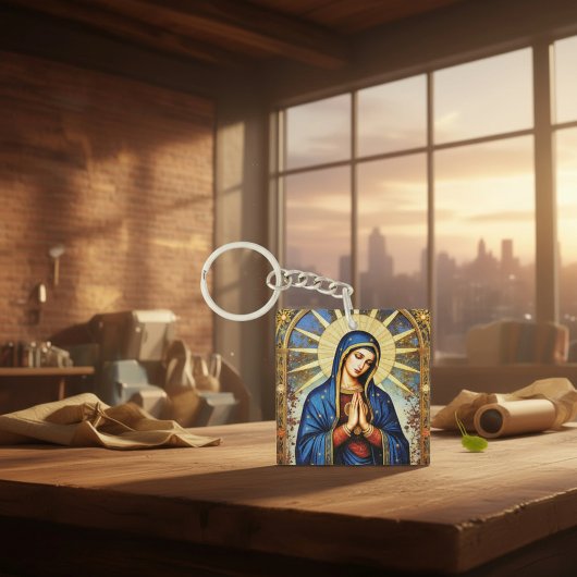 Mozaïek Madonna Sleutelhanger