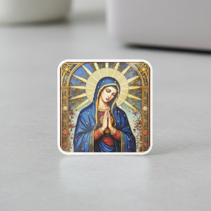 Mozaïek Madonna Vierkante Sticker