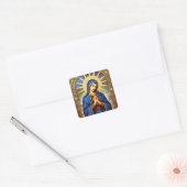 Mozaïek Madonna Vierkante Sticker (Envelop)