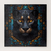 Mozaïek Majesteit: De Zwarte Panter Legpuzzel (Verticaal)
