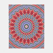 Mozaïek Mandala 2 Fleece Deken (Voorkant)
