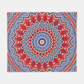 Mozaïek Mandala 2 Fleece Deken (Voorkant (Horizontaal))