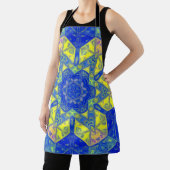 Mozaïek Mandala blauw en geel Schort (Insitu)