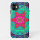 Mozaïek Mandala blauw groen en rood Case-Mate iPhone Case (Achterkant)