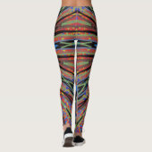 Mozaïek Mandala Blauwe en Paarse Leggings (Achterkant)