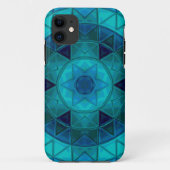 Mozaïek Mandala Bloem Blauw Case-Mate iPhone Case (Achterkant)