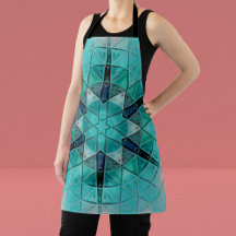 Mozaïek Mandala Bloem Blauw en Wit