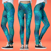 Mozaïek Mandala Bloem Blauw Leggings