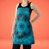 Mozaïek Mandala Bloem Blauw Schort