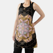 Mozaïek Mandala Bloem Geel Blauw en Zwart Schort (Insitu)