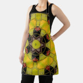 Mozaïek Mandala Bloem Geel Groen Rood en Zwart Schort (Insitu)