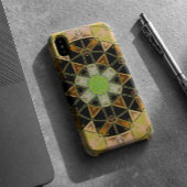Mozaïek Mandala Bloem Groen Geel en Zwart Case-Mate iPhone Case