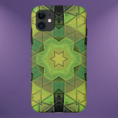 Mozaïek Mandala Bloem Groen Geel en Zwart Case-Mate iPhone Case
