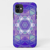 Mozaïek Mandala Bloem Paarse Blauw en Wit Case-Mate iPhone Case (Achterkant)
