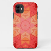 Mozaïek Mandala Bloem Rood en Sinaasappel Case-Mate iPhone Case (Achterkant)