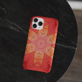 Mozaïek Mandala Bloem Rood en Sinaasappel Case-Mate iPhone Case