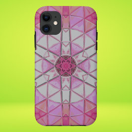 Mozaïek Mandala Bloem Roze en Wit Case-Mate iPhone Case