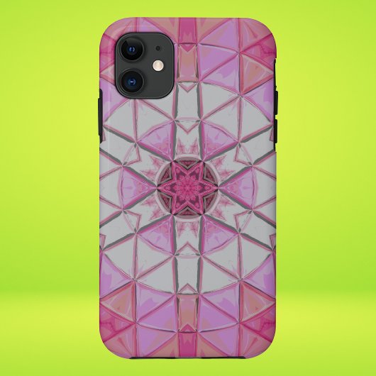 Mozaïek Mandala Bloem Roze en Wit Case-Mate iPhone Case