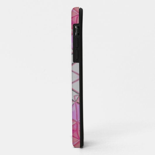 Mozaïek Mandala Bloem Roze en Wit Case-Mate iPhone Case (Achterkant/links)