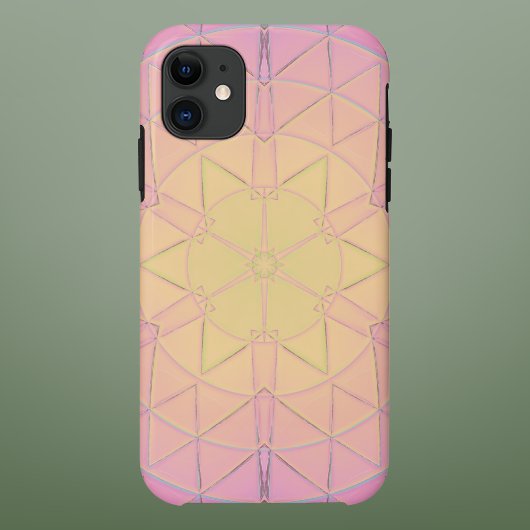 Mozaïek Mandala geel en roze Case-Mate iPhone Case