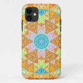 Mozaïek Mandala geel roze en blauw Case-Mate iPhone Case (Achterkant)