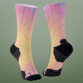 Mozaïek Mandala geel roze en blauw Sokken