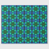 Mozaïek Mandala groen en blauw Cadeaupapier (Vlak)