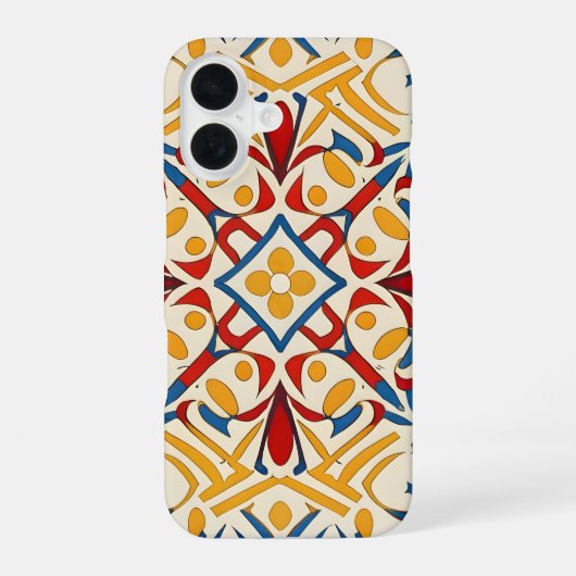 mozaïek, Mandala Pattern iPhone 16 Hoesje (Achterkant)