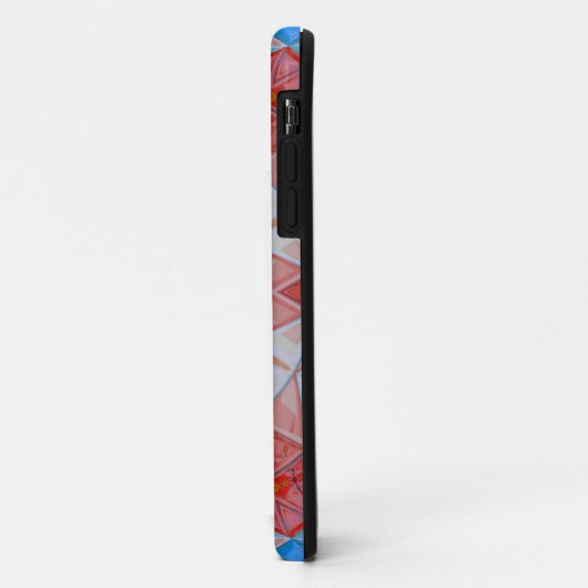 Mozaïek Mandala rood wit en blauw Case-Mate iPhone Case (Achterkant/links)