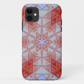 Mozaïek Mandala rood wit en blauw Case-Mate iPhone Case (Achterkant)