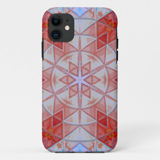 Mozaïek Mandala rood wit en blauw Case-Mate iPhone Case (Achterkant)