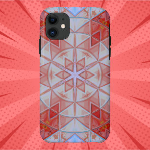 Mozaïek Mandala rood wit en blauw Case-Mate iPhone Case