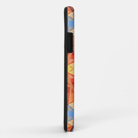 Mozaïek Mandala Sinaasappel blauw en geel Case-Mate iPhone Case (Achterkant/rechts)