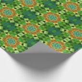 Mozaïek Mandala Sinaasappel en Groen Cadeaupapier (Hoek)