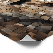 Mozaïek Mans Gezicht Blauwe Ogen Wandkunst Poster (Hoek)