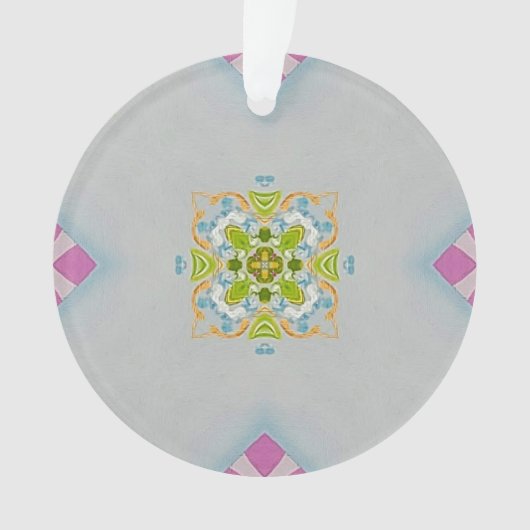 Mozaïek Medallion Acryl Ornament (voorkant)