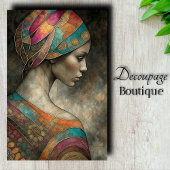 Mozaïek Meisje Decoupage Tissuepapier