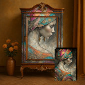 Mozaïek Meisje Decoupage Tissuepapier