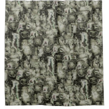 mozaïek met abstract afbeelding in grijze tinten