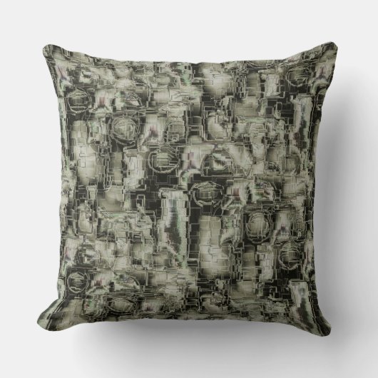 mozaïek met abstract afbeelding in grijze tinten kussen (Voorkant)