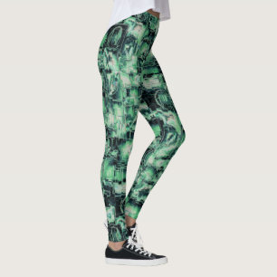 mozaïek met abstract afbeelding in grijze tinten leggings