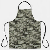 mozaïek met abstract afbeelding in grijze tinten schort (Voorkant)